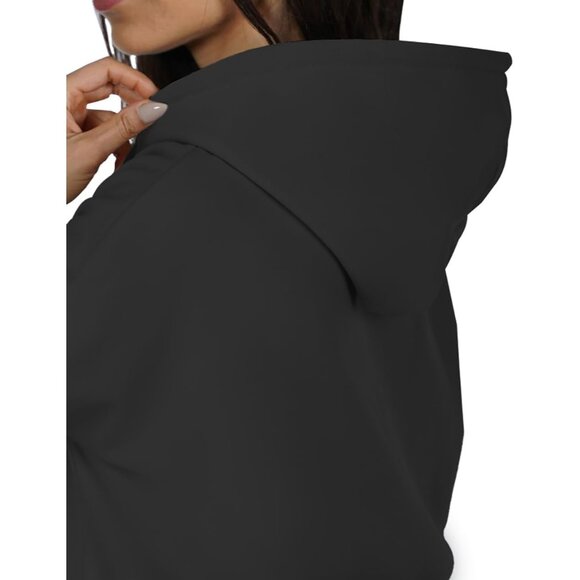 🆕 Women Black Pullover Sweatshirts Long Sleeve Fall Winter Coat Fleece Hoodies - Picture 5 of 6
